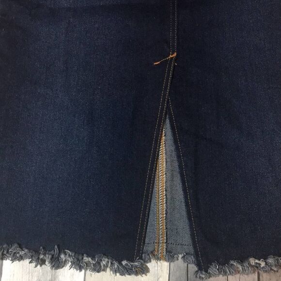 Vintage 90s BCBG MAXAZRIA Long Denim JEAN SKIRT Size 5/6r - Picture 6 of 7